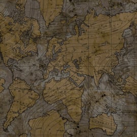 Noordwand Friends & Coffee Behang 16658 Wereldkaart/Map