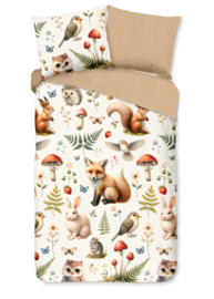 Muller Textiles Dekbedovertrek 33195 Moss/Bosdieren/1 persoons