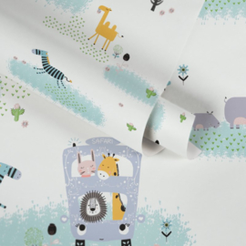 AS Creation Little Love Behang 38114-1 / 381141 Safari Dieren/Nijlpaard