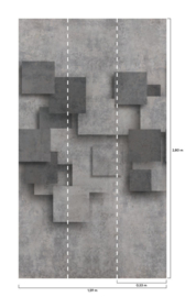 Dutch Wallcoverings One Roll One Motif Behang A42701 Chess/3D/Industrieel