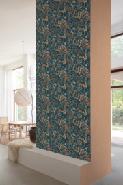 Dutch Wallcoverings Arcadia Behang A70903 Bloemen/Agnala blauw