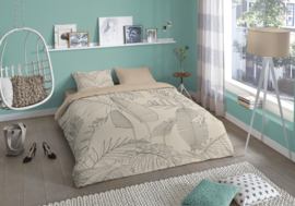Muller Textiles Dekbedovertrek 30196-G SYM Sand/Botanisch/Bladeren