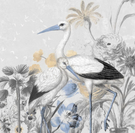 Muance Edition 3 Amber Collection Fotobehang Cranes In Love MU13090 Kraanvogel/Vogels