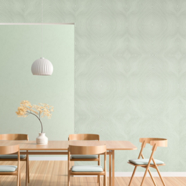 Hohenberger Slow Living Behang 30032 Flow Frost Mint/Grafisch