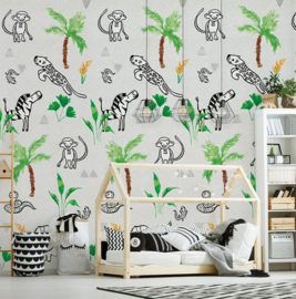 Behangexpresse Morris & Mila Fotobehang INK7272 Jungle/Dieren