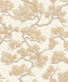 Dutch Wallcoverings/Spits Wall Fabric Behang WF121012 Pine Tree/Ananasboom/Natuurlijk