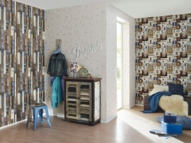 Opruiming/Sale Rasch Behang 203707 Outlet/Hout/Sloophout/Planken