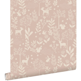 Esta Home Pom Pom Pie Behang 139759 Bosdieren Oudroze
