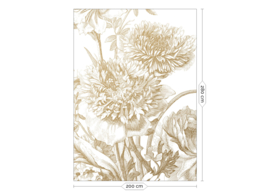 Dutch Wallcoverings Gold Collection Fotobehang MW-028 Engraved Flowers/Bloemen
