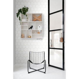 Esta Home Bloom Behang 139312 Hexagon/Honingraat/Wit/Goud