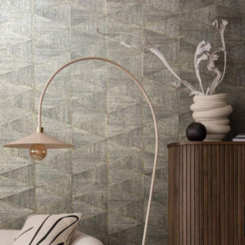 Noordwand Travertino Behang 33360 Wyber in houtlook/Grafisch Ruit