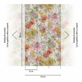 AS Creation Aquarell Dreams Fotobehang 396941/39694-1 Bloemen