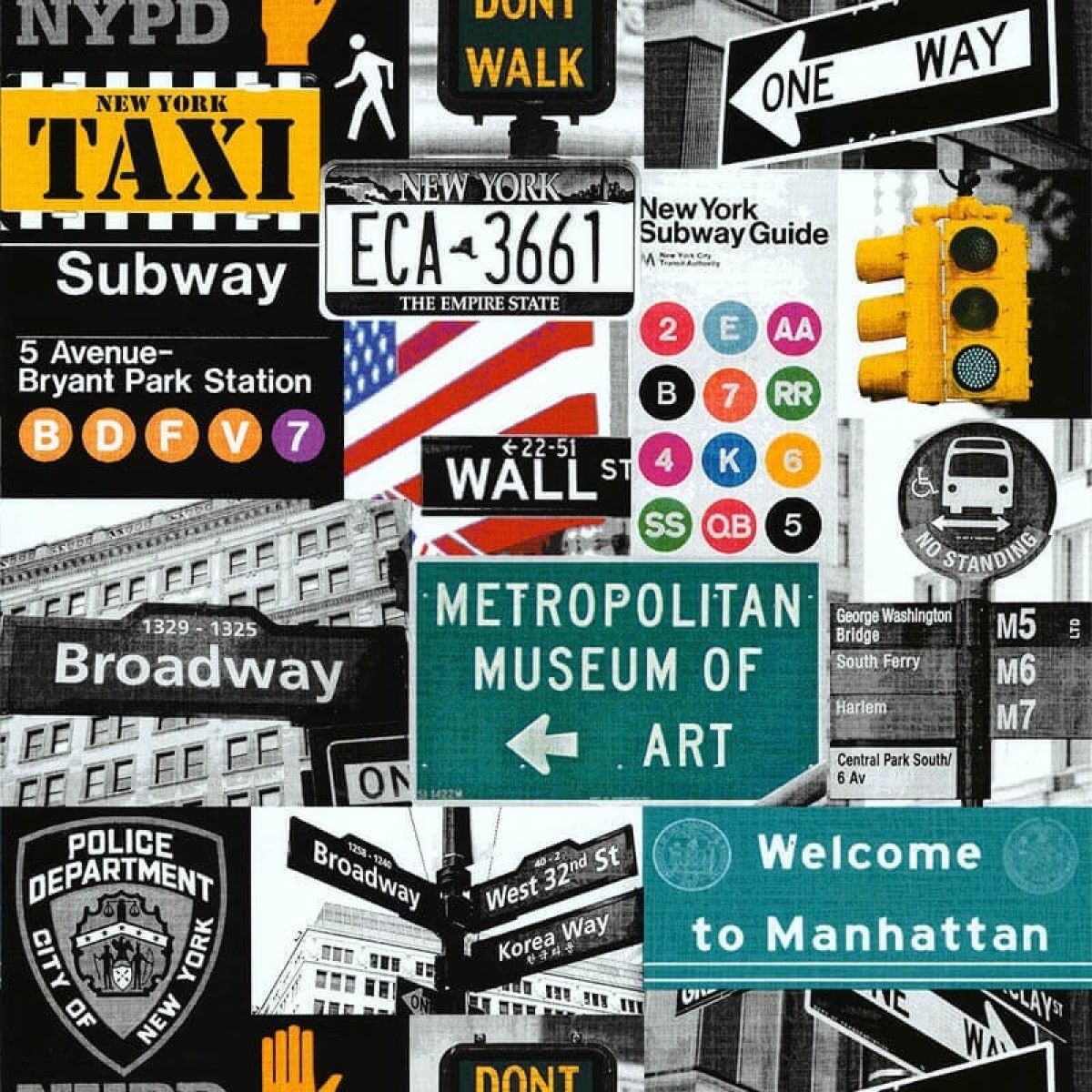 Lutèce Les Aventures Behang 51243002 Steden/Manhattan/Broadway