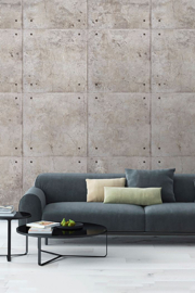 Dutch Wallcoverings One Roll One Motif Fotobehang A34901 Concrete Blocks/Beton Blokken