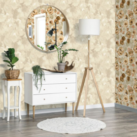 Hohenberger Julie Feels Home Behang 26909 Paeonia Plain Beige/Bloemen