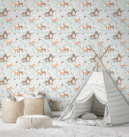 Noordwand Kids Walls Behang 45872 Bosdieren/Natuurlijk