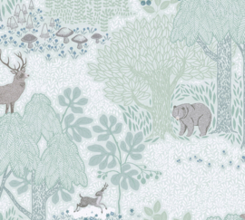AS Creation Lilly en Luis Behang 77133-1 Bosdieren/Wild Woods