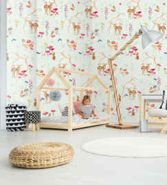 Behangexpresse/Spits Abby & Bryan INGK Fotobehang INK7225 Spring Deer Mint