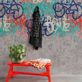 Dutch Wallcoverings One Roll One Motif Behang A35201 /Beton/Graffiti