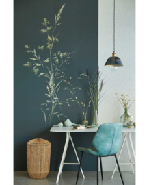 Eijffinger Waterfront Fotobehang 300906  Aqua Twigs Denim/Botanisch