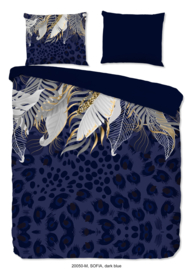 Muller Textiles Dekbedovertrek 20050-M Sofia Dark Blue/Panter/Bladeren/2 Persoons