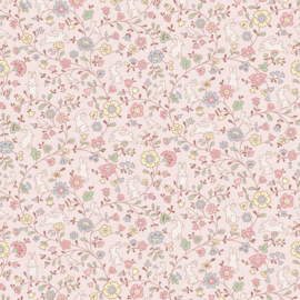 Dutch Wallcoverings Little Kids Behang JS3105 Liberty Roze/Bloemen