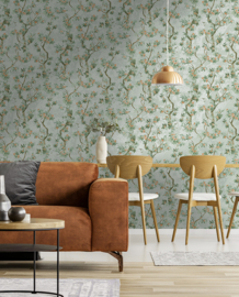 Dutch wallcoverings Patagonia Behang 36223 Folia Duck Egg/Bomen/Landelijk