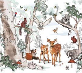 Annet Weelink Design Fotobehang 8785280858245 Magical Forest/Bosdieren