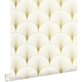 Esta Home Bloom Behang 139456 Art Deco Motief/Wit/Goud