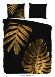 Muller Textiles Dekbedovertrek 20047-M Kimberley Black/Botanisch/Blad/Lits-Jumeaux