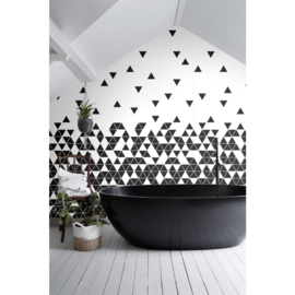 Esta Home Scandi Cool Fotobehang Black & White Triangles 158906 Driehoek