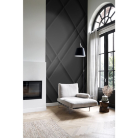 Origin 3D Reflections Fotobehang 357327 3D Panelling Black