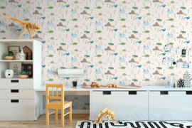 AS Creation Lilly en Luis Behang 77140-1 Dinosaurus