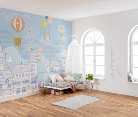 Komar Home Imagine Edition 4 Fotobehang X7-1001 Rooftop Ralley/Ballon/Kids