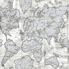 Noordwand Friends & Coffee Behang 16656 Wereldkaart/Map