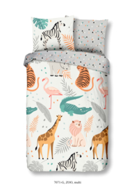 Muller Textiles Dekbedovertrek 7071 Zoo/Dierentuin Dieren/Kinderkamer 1 persoons