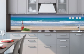 Dimex/Wall Murals 2023 Zelfklevende Keuken Achterwand Empty Beach KL-180-090 Strand/Beach/Zee/Uitzicht
