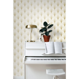 Esta Home Bloom Behang 139456 Art Deco Motief/Wit/Goud