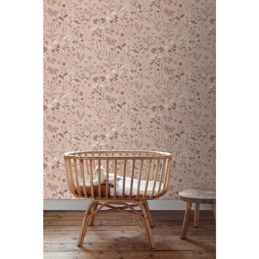 Esta Home Behang 139841 Veldbloemen Oudroze/Lila Paars
