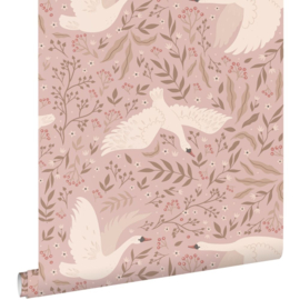 Esta Home Nieuw Behang 130958 Zwanen/Bloemen