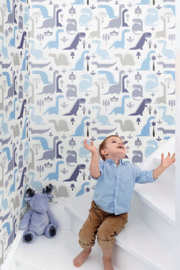 Dutch Wallcoverings Little Kids Behang LL-10-02-1 Dinosaurus