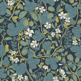 Midbec Lina ll Behang 65122 Ewald Blue/Bloemen/Gratis Lijm