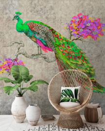 ASCreation Walls by Patel Fotobehang Peacock 1 DD114307 Vogels/Dieren/Pauw/Barok