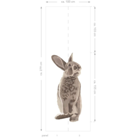 Esta Home Forest Friends Fotobehang 159052 Rabbit/Konijn