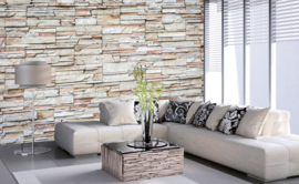 Dimex Wall Murals 2023 Fotobehang MS-5-0171 Travertine/Natuursteen