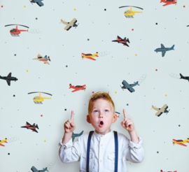 Noordwand Kids Walls Behang 45817 Vliegtuigen/Helicopter