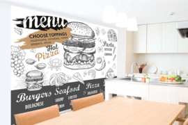 Dimex/Wall Murals 2023 Fotobehang MS-5-2124 Restaurant Menu/Big Mac/Pizza