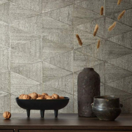 Noordwand Travertino Behang 33355 Wyber in houtlook/Grafisch Ruit