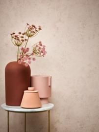 Hookedonwalls Terra Cotta Behang 42124 Beton Structuur