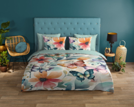 Muller Textiles Dekbedovertrek 32059 Vallee/Bloemen/Vlinders/1 persoons